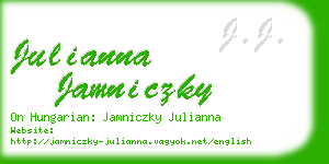 julianna jamniczky business card